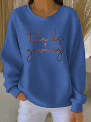 Women's Thanksgiving Print Casual Sweatshirt
