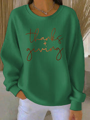 Women's Thanksgiving Print Casual Sweatshirt