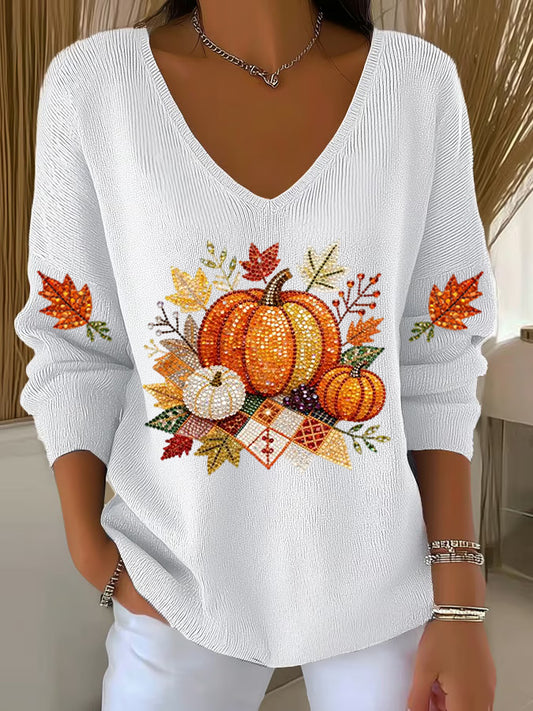 Women's Thanksgiving Printed Casual Top