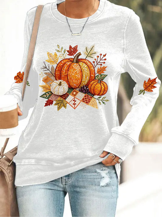 Women's Thanksgiving Print Sweatshirt