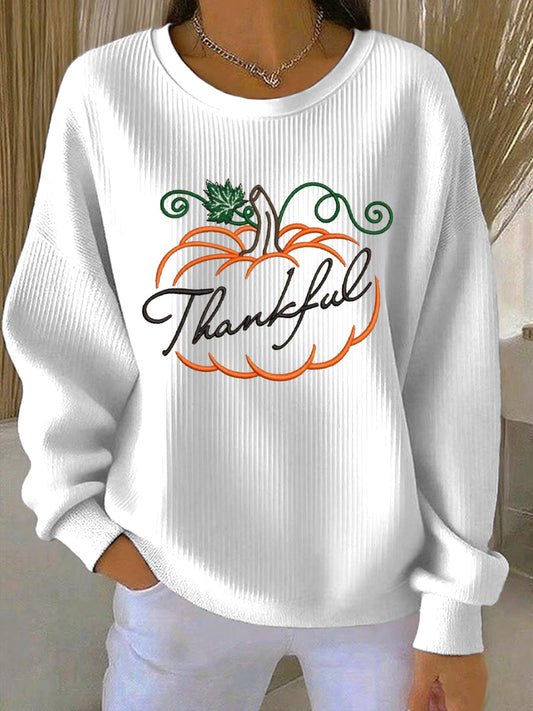 Women's Thanksgiving Print Casual Sweatshirt