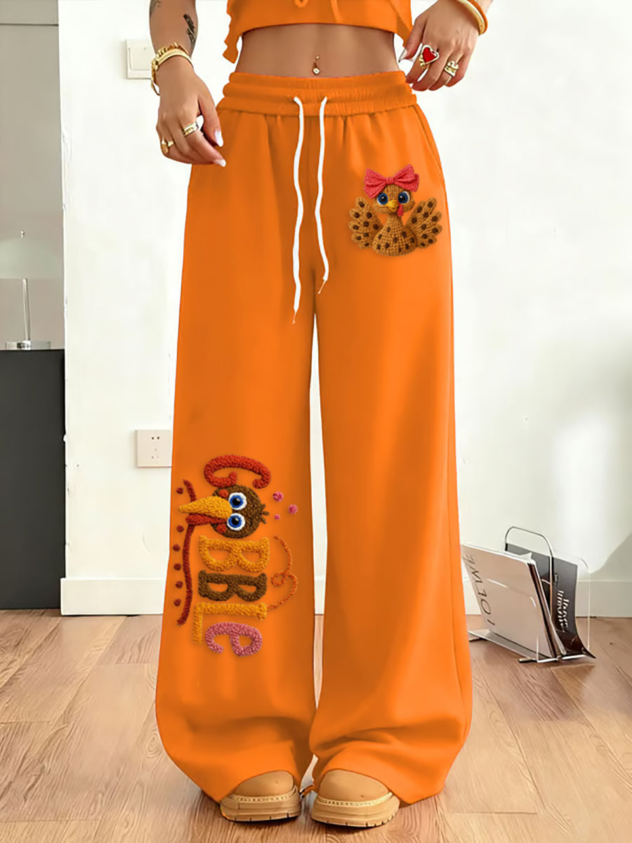 Women's Thanksgiving Printed  Pants