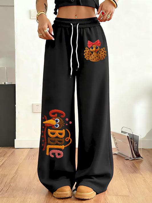 Women's Thanksgiving Printed  Pants