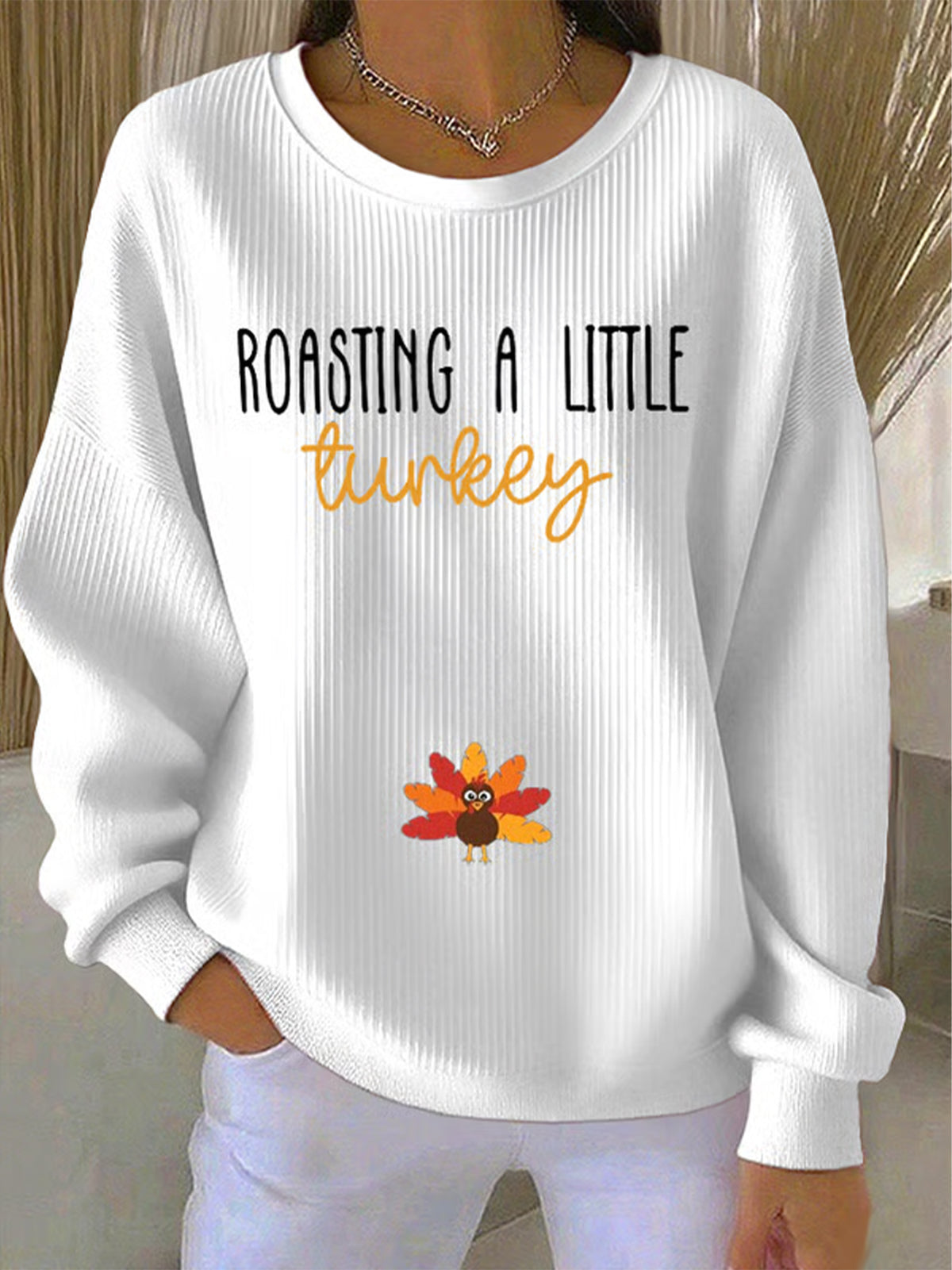 Women's Thanksgiving Print Casual Sweatshirt