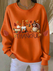 Women's Thanksgiving Print Casual Sweatshirt