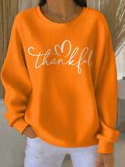 Women's Thanksgiving Print Casual Sweatshirt