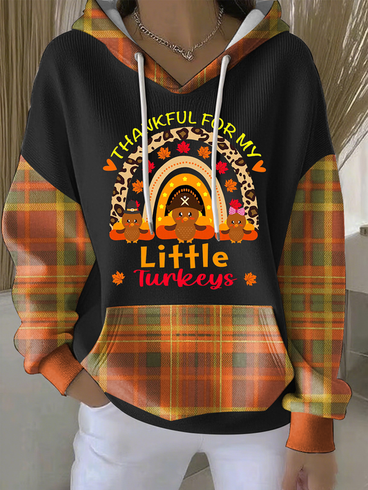 Women's Thankful For My Little Turkeys Hoodie