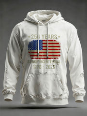 Men's United States 250 Years Printed Casual Hoodie