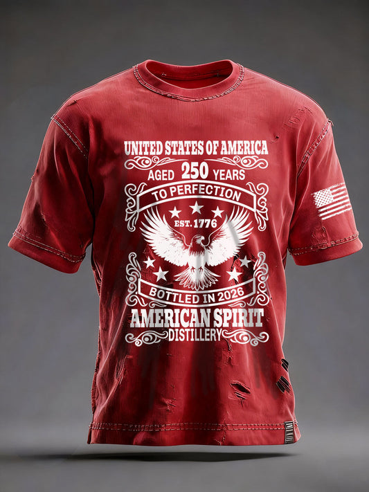 Men's United States 250 Years Printed Casual T-Shirt