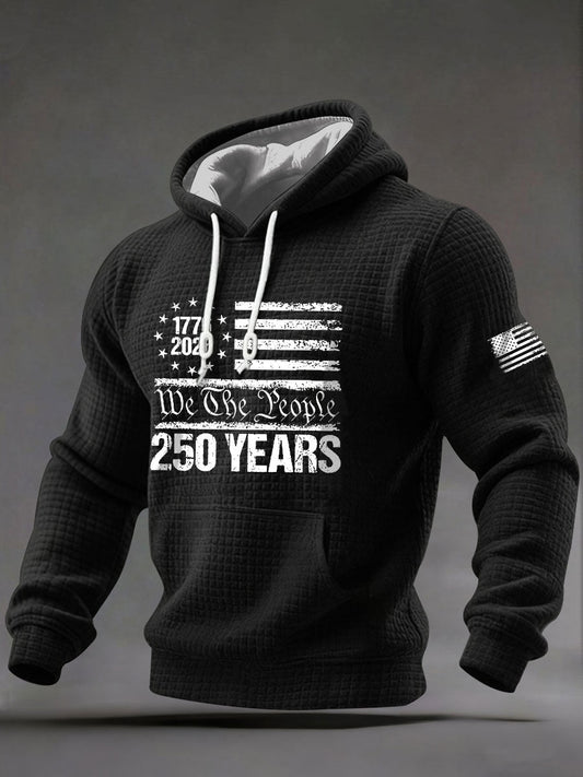 Men's  250 Years Printed Casual Hoodie