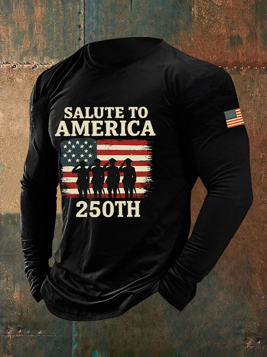 Men's  250 Years Printed Casual T-Shirt