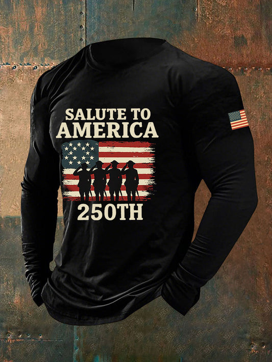 Men's  250 Years Printed Casual T-Shirt