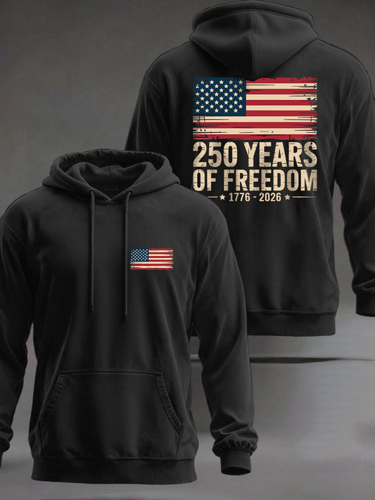 Men's  250 Years Printed Casual Hoodie