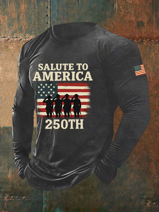 Men's  250 Years Printed Casual T-Shirt