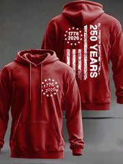 Men's  250 Years Printed Casual Hoodie
