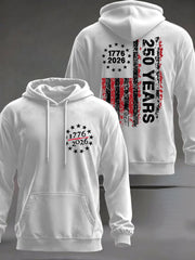 Men's  250 Years Printed Casual Hoodie