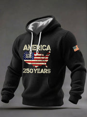 Men's 250 Years Printed Casual Hoodie