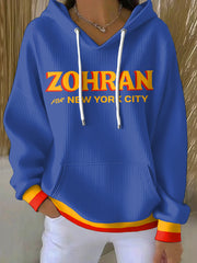 Women's Zohran for NYC New York Mayor Printed Hoodie