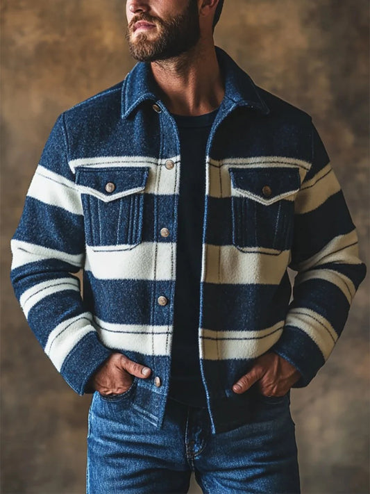 Men's Casual Checkered Jacket