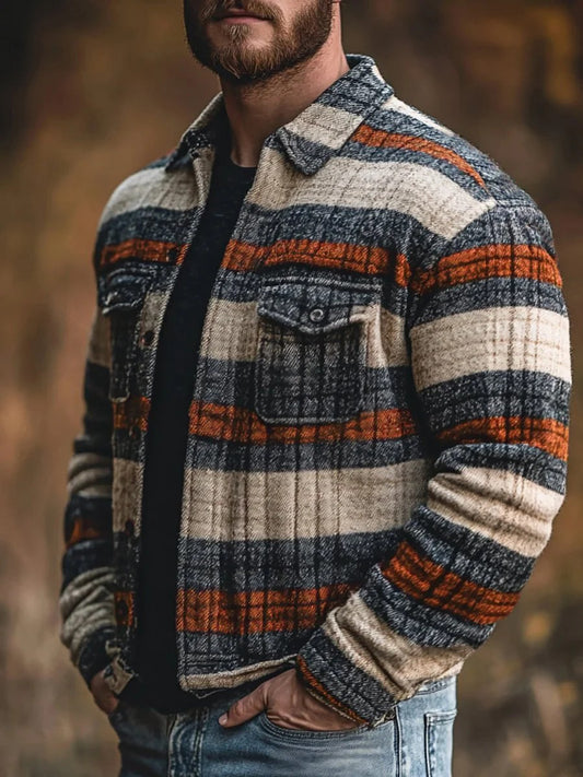 Men's Casual Checkered Jacket