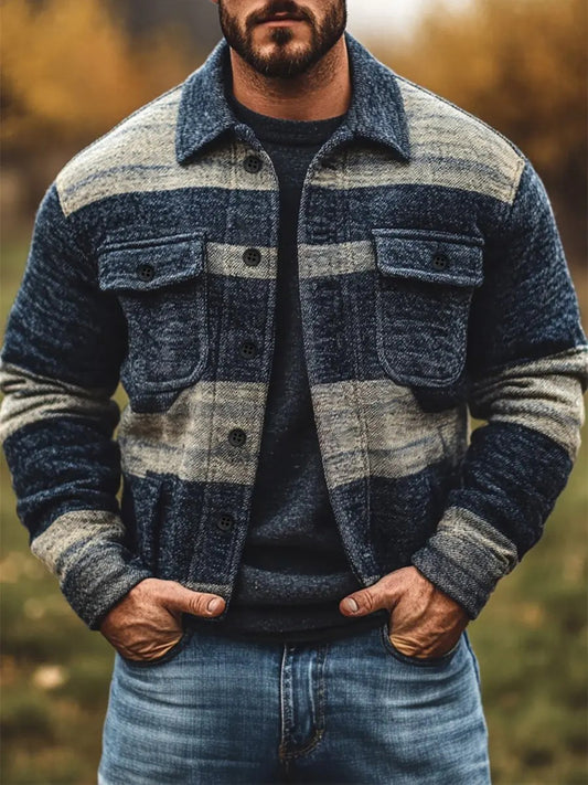 Men's Casual Checkered Jacket