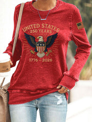 Women's 250th Anniversary Printed Casual Sweatshirt
