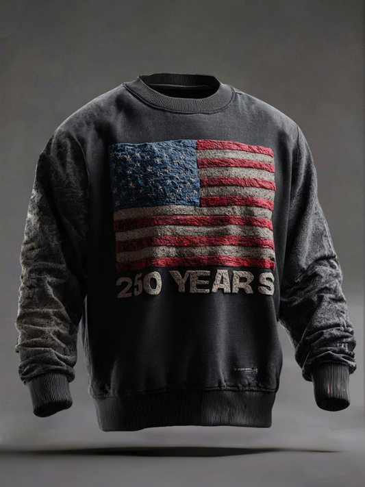 Men's 250th Anniversary Printed Casual Sweatshirt