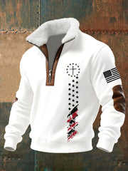 Men's Faith Cross  Baggy Zip-up Hoodie