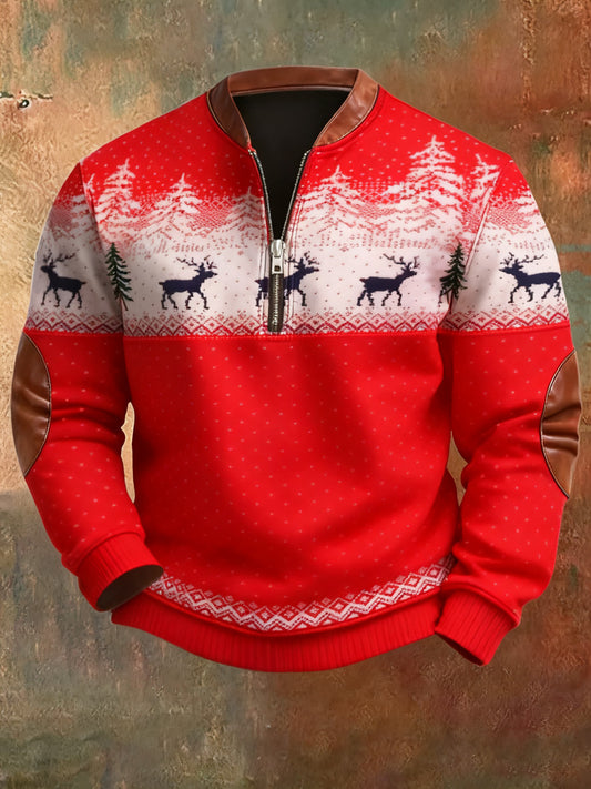 Men's Retro Christmas Printed Sweatshirt