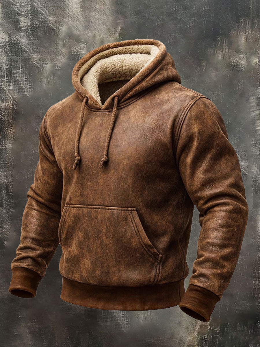 Men's Retro Warm Outdoor Hoodie