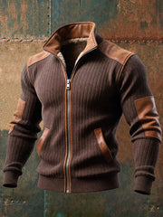 Men's Retro Textured Warm Outdoor Jacket