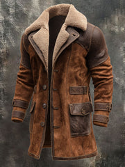Men's Retro Textured Warm Outdoor Jacket