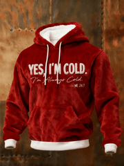 Men's Christmas Inspired Vintage Cozy Flannel Hoodie