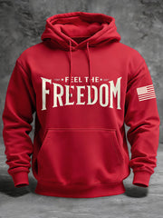 Men's Feel The Freedom Print Hoodie