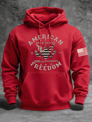 Men's American Freedom Born By The Blood Eagle Patriotic Hoodie