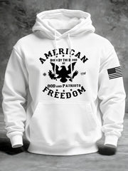 Men's American Freedom Born By The Blood Eagle Patriotic Hoodie