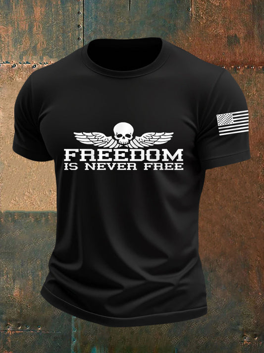 Men's Freedom Is Never Free Print Casual Tee