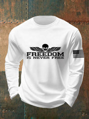 Men's Freedom Is Never Free Print Long Sleeve T-Shirt