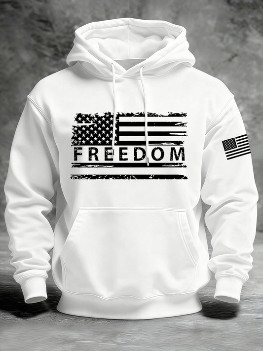 Men's Freedom Flag  Hooded Sweatshirt