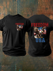 Men's Freedom Of America Flag Short Sleeve T-shirt