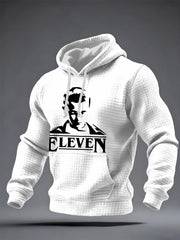 Men's TV Series Inspired Checkered Cotton Hoodie