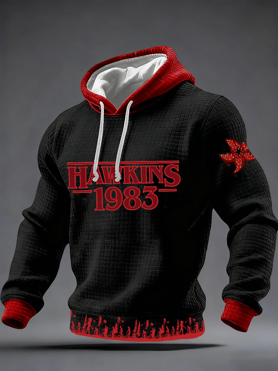 Men's Hawkins 1983 Checkered Cotton Hoodie