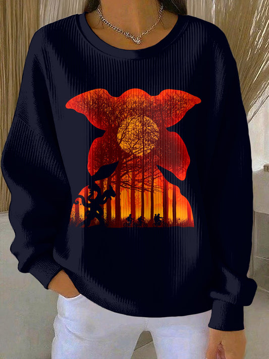Women's Stranger Things Print Casual Sweatshirt