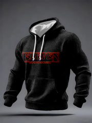Men's TV Series Inspired Checkered Cotton Hoodie