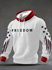 Men's Freedom Checkered Cotton Hoodie