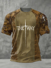 Men's The Way Cross Camouflage Short Sleeve T-shirt