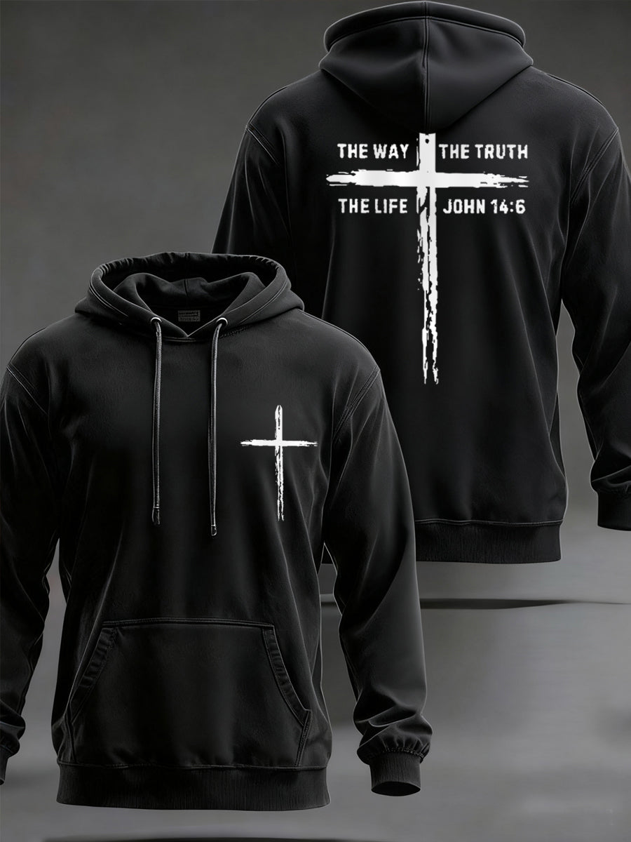 Men's Jesus The Way The Truth The Life Casual Hoodie