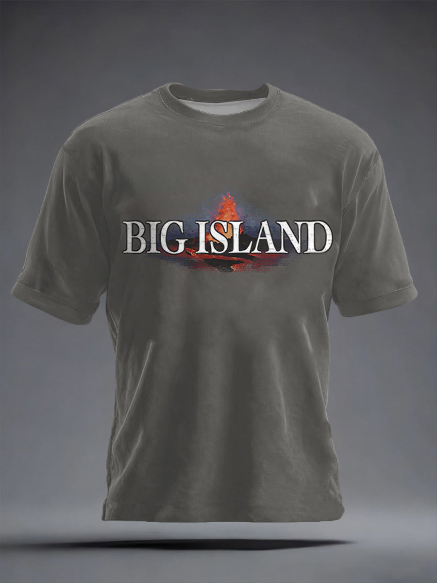 Men's Hawaii Kīlauea Volcano Inspired  short sleeves t-shirt
