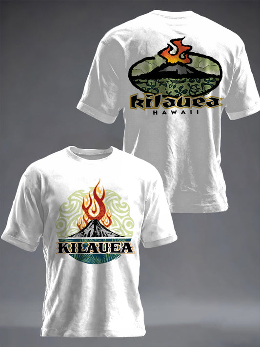 Men's Hawaii Kīlauea Volcano Inspired  short sleeves t-shirt