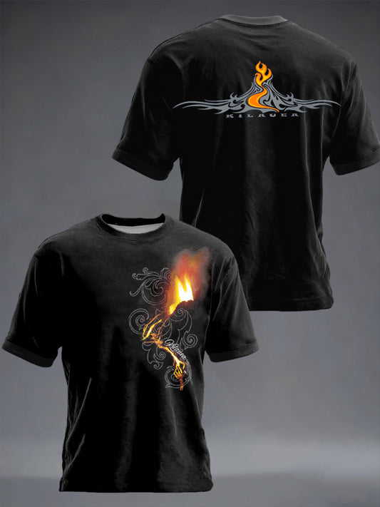 Men's Hawaii Kīlauea Volcano Inspired  short sleeves t-shirt